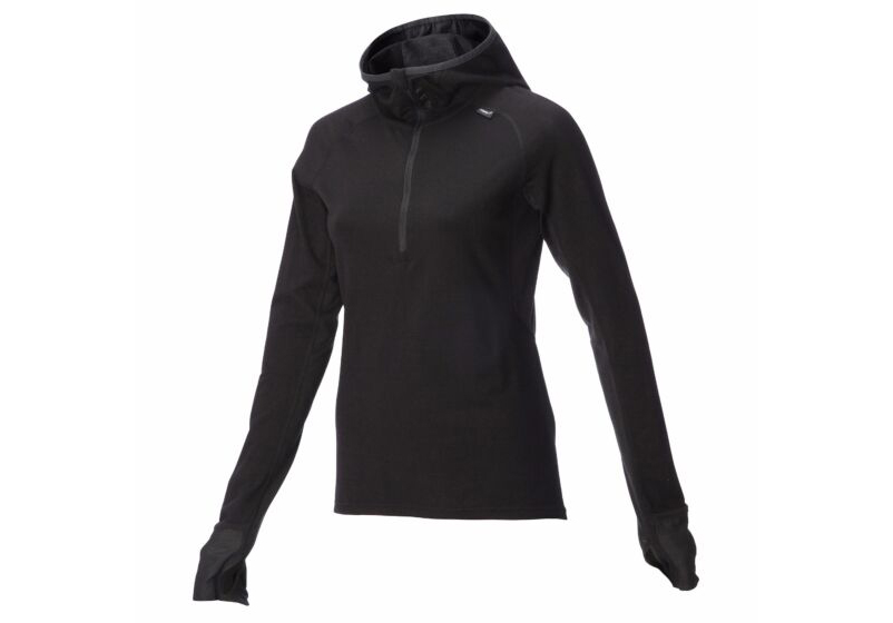 Inov-8 Merino Long Sleeve With Hood Mid Layer Dam Svarta Rea ANBW24758